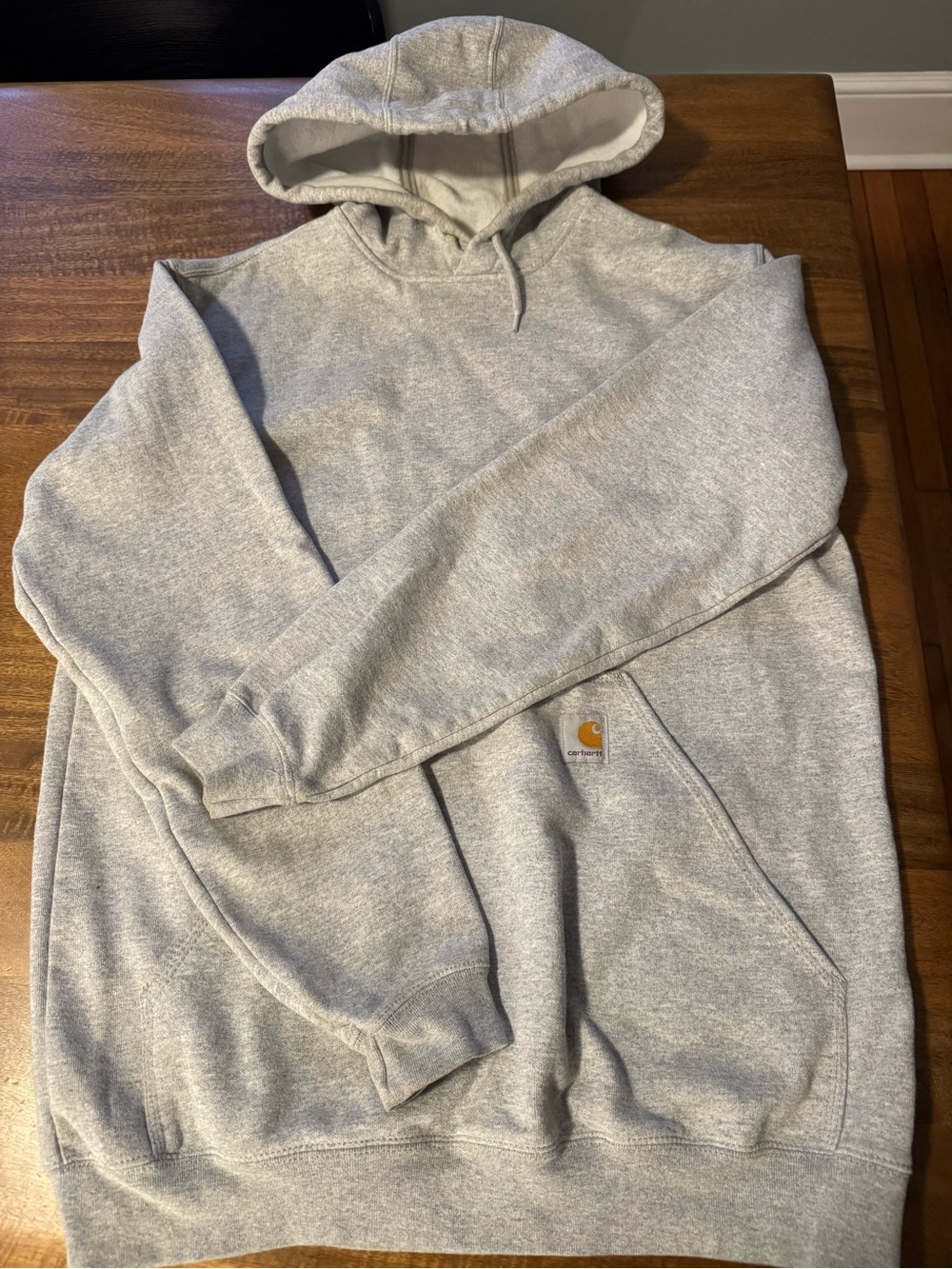 Carhartt Light Gray Hooded Pullover Sweatshirt